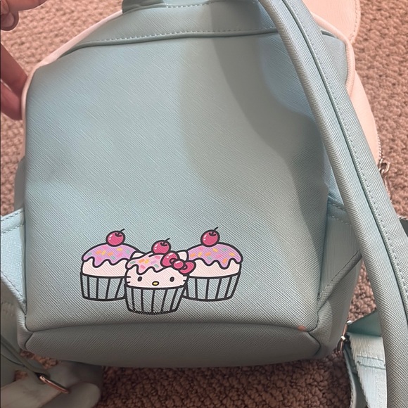 Sanrio Hello Kitty Cupcake Backpack with Pink and Teal RARE